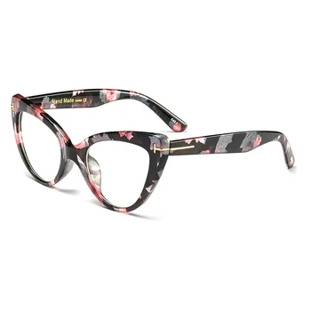Sieviešu brilles pārredzamu skaidrs modes Kaķa acs briļļu ietvaru Skaidrs, Lēcas, Brilles rāmis sievietēm, Optisko Briļļu Rāmis