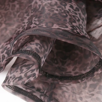 Sieviešu Caurspīdīgs Leoparda Blūze Topi Krekls Ar Garām Piedurknēm Sexy Redzēt Cauri Biroja Dāmas Ir 2021. Pavasara Vasaras Jaunā Modes Dāma Bluas