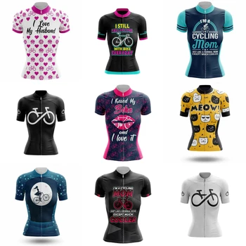 Sieviešu Cyling Jersey Āra Road Bike Drēbes Mtb Velosipēdu Īsām Piedurknēm Velo Krekli, Topi Kaķis Macaquinho Ciclismo Feminino