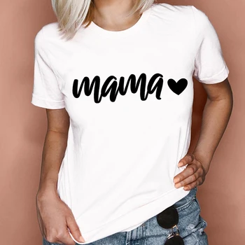 Sieviešu Grafiskais Mama Mamma, Māte, Lāču Apģērbu Vēstuli 2021 Salds Modes Dāma Drēbes, Topi, T-Veida, Drukāšanas Sieviešu T T-Krekls