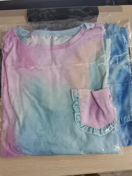 Sieviešu Kaklasaites Krāsu Varavīksnes Drukas T-krekls Vasaras modes Tauriņš Piedurknēm 2020 