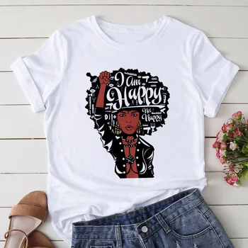 Sieviešu T-Krekli, Melna Āfrikas meitene Iespiests T Harajuku Vintage Krekls 2020 