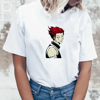 Sieviešu T-krekls Modes Hisoka Face Hunter X Hunter Anime Vasaras Īsām Piedurknēm T-Krekli Harajuku Balts T Grafikas Tees