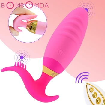 Silikona Erotiska Lēkt Olu Bezvadu Tālvadības pults Sieviešu Vibrators Klitora Stimulators Maksts G-spot Massager Seksa Rotaļlieta Pāriem