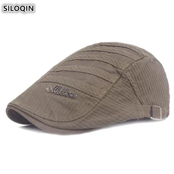 SILOQIN Vīriešu Retro Kokvilnas Beretes Modes Personības Zīmoli Klp Regulējams Izmērs Vīriešiem Mēles Caps Snapback Cap Vintage Tētis Cepure