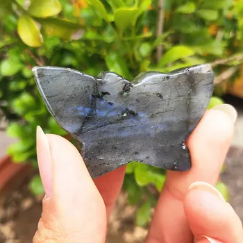 Skaisti Dabas Spīdošs labradorīts crystal butterfly kvarca Laukšpata Tauriņi Ziemassvētku dziedināšanas