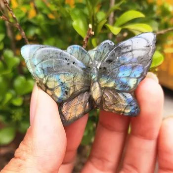 Skaisti Dabas Spīdošs labradorīts crystal butterfly kvarca Laukšpata Tauriņi Ziemassvētku dziedināšanas
