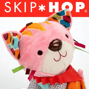Skip Hop Plīša galvas apsējs Animales para dientes y varias texturas para la temprana estimulación de niños.