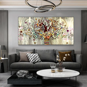 Slavenā Glezna Dzīvības Koks Līdz Gustava Klimta Gleznas Gleznu Plakāti un Izdrukas Anotācija Sienas Art Attēlus Dzīvojamā Istaba