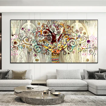 Slavenā Glezna Dzīvības Koks Līdz Gustava Klimta Gleznas Gleznu Plakāti un Izdrukas Anotācija Sienas Art Attēlus Dzīvojamā Istaba
