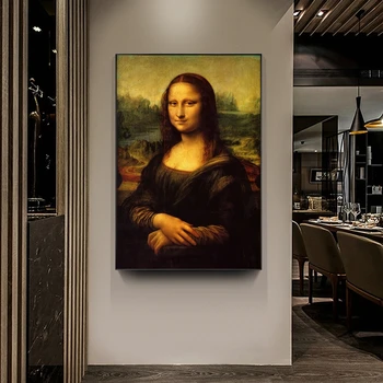 Slavenā Mona Lisa Ielu Mākslas Audekls Gleznošanai Plakāti un Izdrukas uz Sienas Mākslas Ainu, viesistaba, Mājas Dekoru, Bez Rāmja