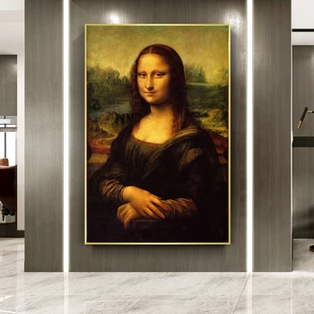 Slavenā Mona Lisa Ielu Mākslas Audekls Gleznošanai Plakāti un Izdrukas uz Sienas Mākslas Ainu, viesistaba, Mājas Dekoru, Bez Rāmja
