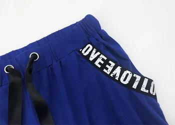 Slīpi Rāvējslēdzēju Treniņtērpi Sieviete Uzstādītu Burtu Lentes Rudens Pavasara Ansamblis Femme 2 Gabali Sporta Krekls Zils Sieviešu Joggers Uzvalku Komplekti