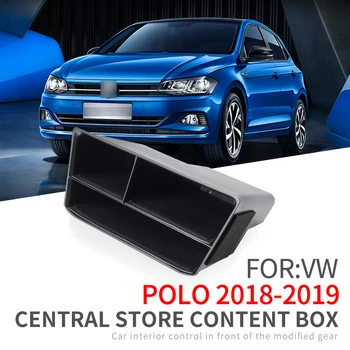 Smabee centra konsole uzglabāšanas kaste VW POLO 2018 2019 Plus GTI paneli Talkas RŪTIŅU Volkswagen POLO MELNS Aksesuāri