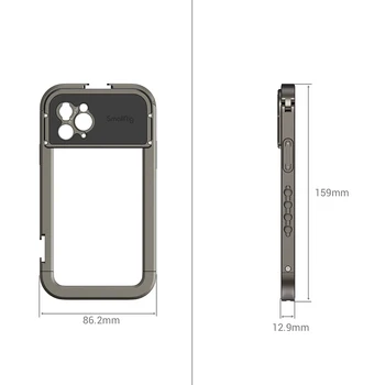 SmallRig Pro Mobilo Būris iPhone 11 Pro Kabatas Aizsardzības Ar Aukstu Apavu Stiprinājumi Vlog Šaušanas komplekts - 2776