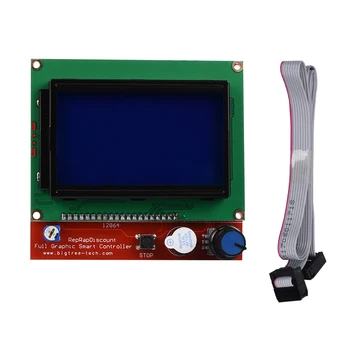 Smart Daļas RAMPAS 1.4 Kontrolieris Panelis 12864 LCD Displeja Monitors Mātesplati Zilā Ekrāna Modulis 3d printeri