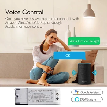 Smart Home WiFi Reostats Slēdzis Led Reostats Slēdzis Gaismas Tuya/Smart dzīves Alexa/Google Home Ierīces Vadības Smart Reostats Modulis
