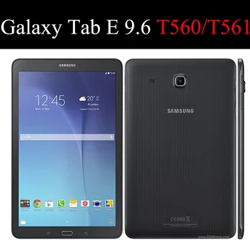 Smart Miega Mosties vāciņš Samsung Galaxy Tab E 9.6 T560 gadījumā būtiska Tab E 9.6 T560 SM-T560 T561 T565 T567v flip tablete gadījumā