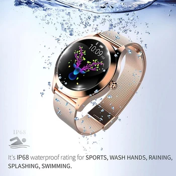 Smart Skatīties Sieviešu 2020. gadam IP68 Ūdensnecaurlaidīga Smart Aproce Sirds ritma Monitors Sporta Smartwatch IOS Android Bluetooth Dāmas skatīties