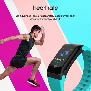Smart Sporta Aproce Aproce asinsspiediens, Sirdsdarbības relogio Monitors Pedometrs Smart Watch Sievietēm, vīriešiem, bērniem, Fitnesa Tracker