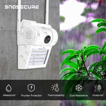 SNOSECURE 1080P Bezvadu WiFi IP Kamera 2MP, Sienas Lampa, Drošības Kameras Āra divvirzienu Audio Prožektors Krāsu Wifi Kamera