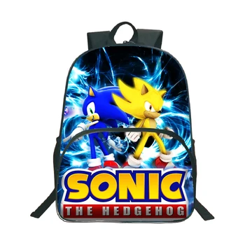Sonic Mugursoma Studentiem Zēni Meitenes Somas Tīņi Ikdienas Mugursoma Ceļojumu Mugursomas Modes Populārs Modelis Schoolbag