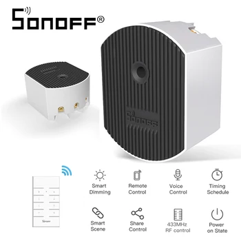 Sonoff D1 LED Reostats, Ar 433Mhz RF Kontrolēts Regulējiet Gaismas Spilgtumu eWeLink APP Tālvadības pults Strādā Ar Alexa, Google Home