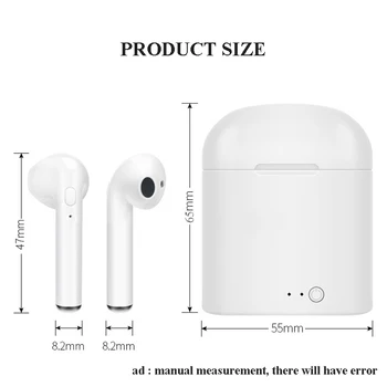 Soulusic i7s TWS Mini Austiņas Bezvadu Bluetooth Stereo Austiņas Earbuds Ar Uzlādes Gadījumā Mic IOS Android iPhone, ipod iekārtas mūzikas atskaņošanai