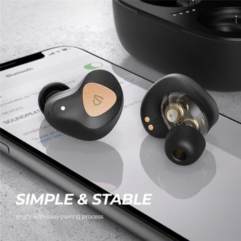SoundPEATS Truengine 3 SE Taisnība Bezvadu Earbuds Bluetooth Dual Mic CVC 8.0 aptX Dual Dinamisku Vadītājiem ar Crossover Smart Touch