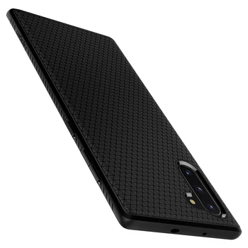 Spigen Šķidrie Gaisa Case for Samsung Galaxy Note 10 Matēts Melns Elastīgs TPU Anit-Slip Plānas Viegls Gadījumā 628CS27373