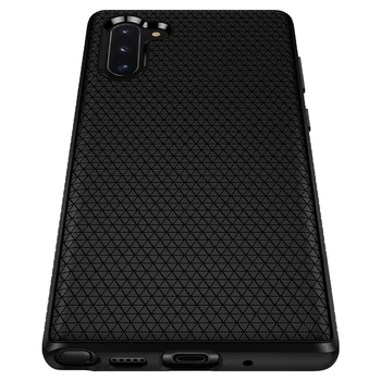 Spigen Šķidrie Gaisa Case for Samsung Galaxy Note 10 Matēts Melns Elastīgs TPU Anit-Slip Plānas Viegls Gadījumā 628CS27373