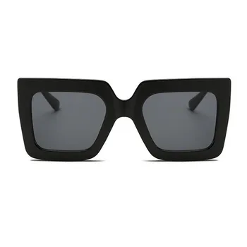 Spilgti Melnā Kvadrātveida Saulesbrilles Lielgabarīta Sieviešu Toņos Vintage Dizaineru Lielo Rāmi, Saules Brilles Vīriešiem Gafas Oculos UV400