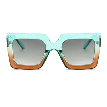 Spilgti Melnā Kvadrātveida Saulesbrilles Lielgabarīta Sieviešu Toņos Vintage Dizaineru Lielo Rāmi, Saules Brilles Vīriešiem Gafas Oculos UV400