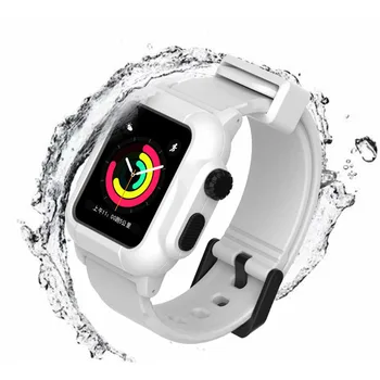 Sporta Silikona Siksniņa Apple Skatīties Joslas 42/40/44mm Ūdensizturīgs Aizsardzības Gadījumā+Aizstāt Aproce par iWatch Sērijas SE/6/5/4/3/2