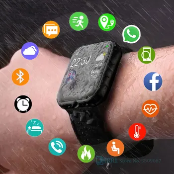 Sporta Smart Skatīties Vīrieši Sievietes Smartwatch Android, IOS Elektronika Smart Pulkstenis Fitnesa Tracker ar skārienekrānu Bluetooth Smart-skatīties