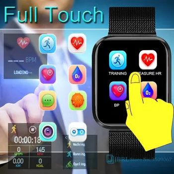 Sporta Smart Skatīties Vīrieši Sievietes Smartwatch Android, IOS Elektronika Smart Pulkstenis Fitnesa Tracker ar skārienekrānu Bluetooth Smart-skatīties