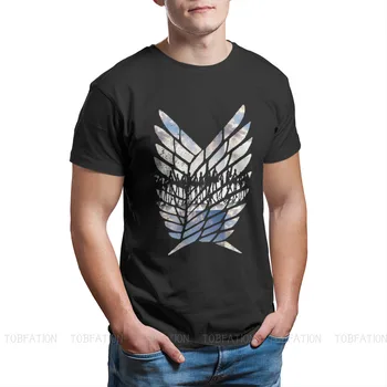 Spārni Brīvības Būtiski Uzbrukumu Titan Tshirt Augstas Kvalitātes Kokvilnas Lielgabarīta Streetwear Grafiskais Vīriešu T krekls