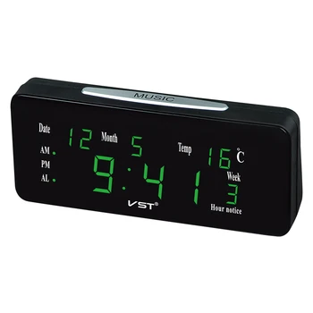 Sunlynn 12/24 Stundas Skaļi Dual Alarm Clock Automātiskā Vieglumu, Ar Lieliem Burtiem Elektronisku Temperatūras Displeju Desktop Pulkstenis