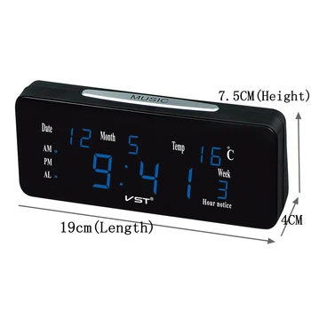 Sunlynn 12/24 Stundas Skaļi Dual Alarm Clock Automātiskā Vieglumu, Ar Lieliem Burtiem Elektronisku Temperatūras Displeju Desktop Pulkstenis