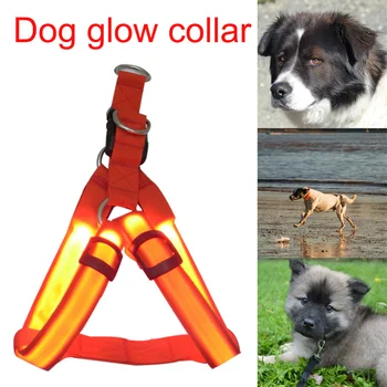 Suns Spīd Apkakles Uzlādējams LED Drošu Apkakli, Krūšu Siksna, Mājdzīvnieku preces, Suņu Veste SEC88