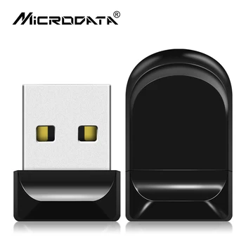 Super Mini tiny USB Flash Disku, pildspalvu Reāla 4GB 8GB 16GB 32GB 64GB Melns Mikro Pildspalva Disku, USB zibatmiņas Auto pen drive