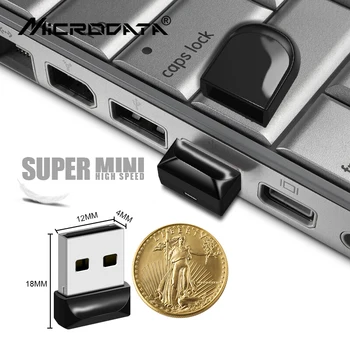 Super Mini tiny USB Flash Disku, pildspalvu Reāla 4GB 8GB 16GB 32GB 64GB Melns Mikro Pildspalva Disku, USB zibatmiņas Auto pen drive