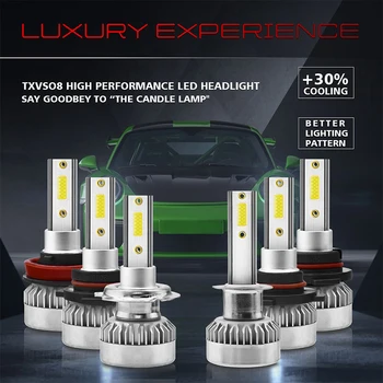 Super Spilgti LED Lukturu 6000k H7, H4 H8/H9/H11 9005 9006 Auto Spuldzes, Lukturis lieljaudas 4000LM LED Miglas lukturi