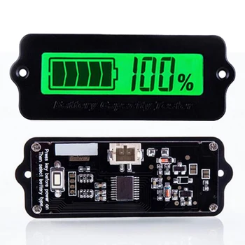 Svina-skābes Litija Zils LCD Voltmetrs Metru Akumulatora Jaudu un Testeris Indikators Monitors Analyzer 12V 24v 36v 48v