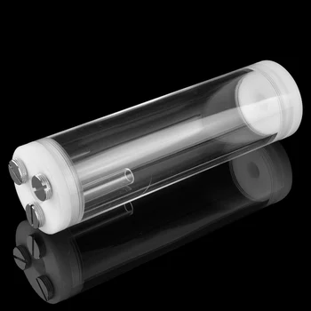 Syscooling ART17 balts taisni no 60mm diametrs caurspīdīga akrila sadalīt DIY ūdens dzesēšana, ūdens tvertnes