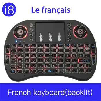 Sākotnējā i8 franču Versija 2.4 GHz Clavier français i8 Bezvadu Tastatūru, Gaisa Pele Touchpad Rokas Android TV BOX Mini PC