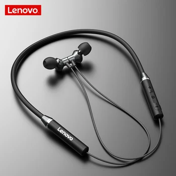 Sākotnējā Lenovo Austiņas HE05 Bluetooth 5.0 Neckband Bezvadu Zilo zobu Magnētisko Austiņas IPX5 Ūdensizturīgs Sporta Earbuds