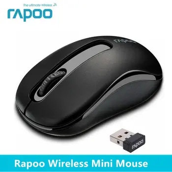 Sākotnējā Rapoo 2.4 G Mini Optiskā Bezvadu Pele Uzticamu 1000DPI Pelēm ar Nano USB Uztvērējs ar Datoru, Portatīvo datoru Darbvirsmas Office