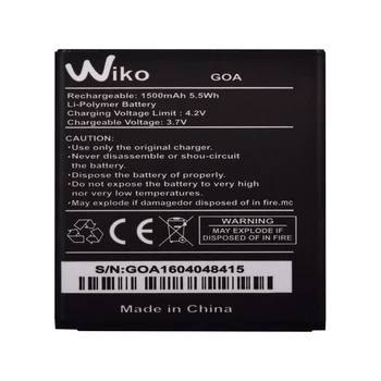 Sākotnējā SIYAA Mobilā Tālruņa Akumulators GOA Par Wiko GOA 1500mAh Augstas Ietilpības Labas Kvalitātes Rezerves Litija Polimēru Bateria
