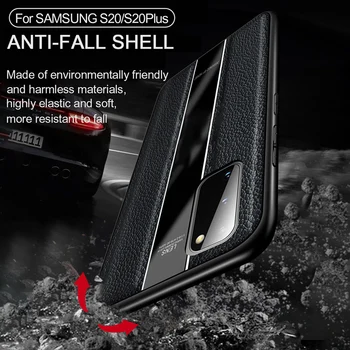 Sākotnējā Īstas Ādas Samsung S20 Ultra Case for Samsung Galaxy S20 Plus A50 A51 Gadījumā Luksusa Ultra Plānas Aizsardzības Vāciņu